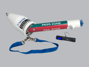 Bed rail measurement device.