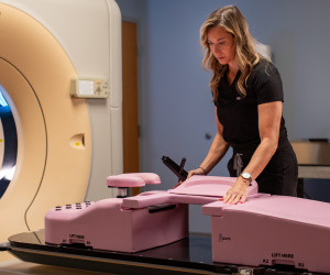 Prone Breast with Radiation Therapist